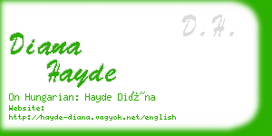 diana hayde business card